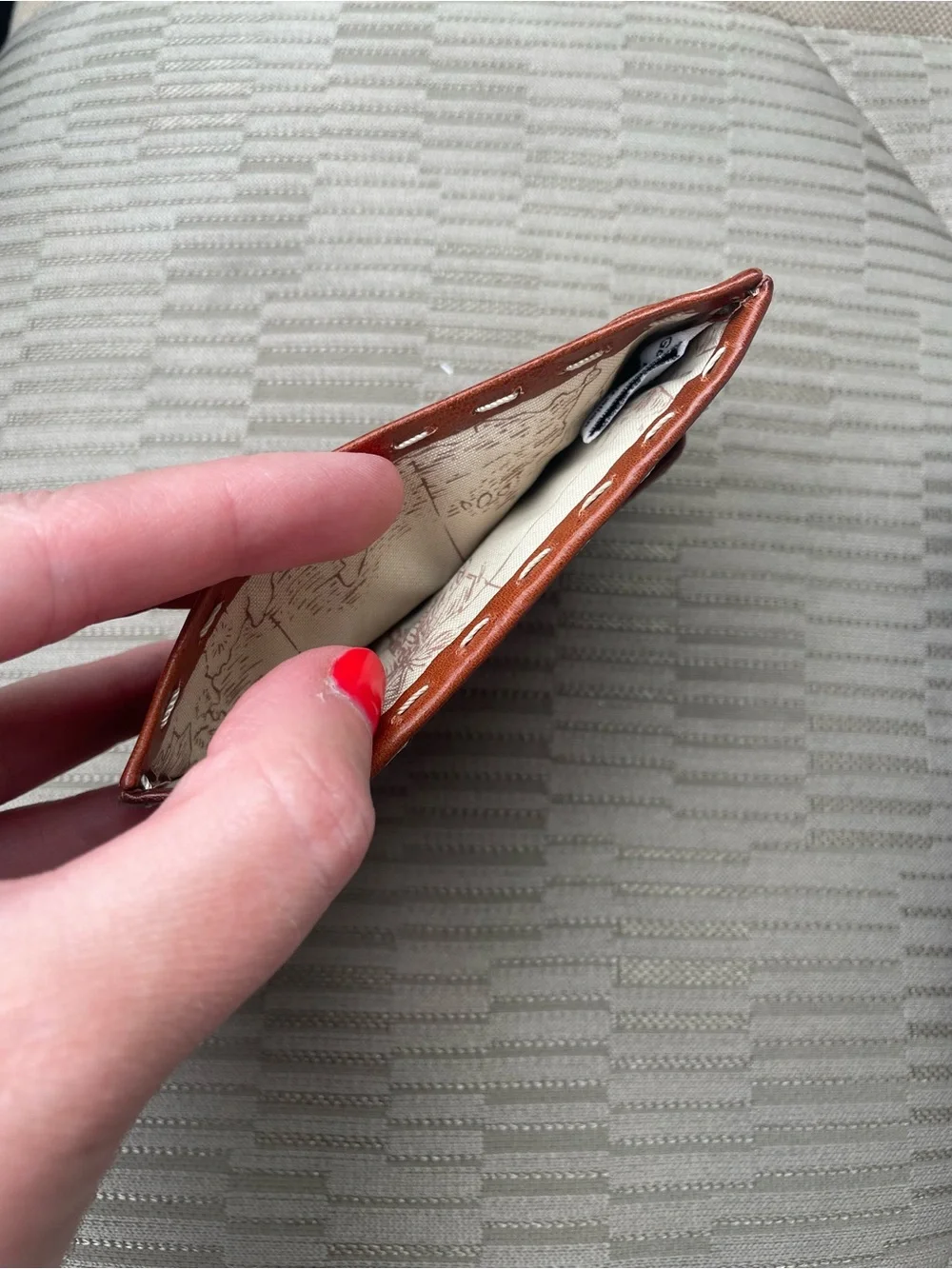 Tommy Bahama Genuine Italian Brown Leather Slim Wallet Card Holder with Clip